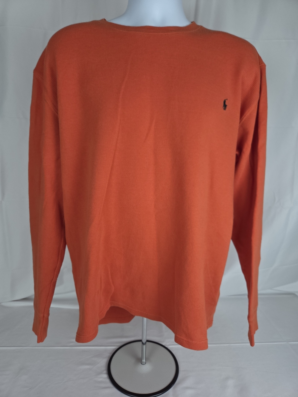Ralph Lauren Orange Long Sleeve Polo Knit Top..Sleepwear.
